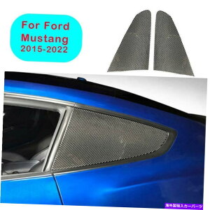 trim panel �t�H�[�h�}�X�^���O2015-2020���A���J�[�{���t�@�C�o�[�T�C�h�x���g�E�B���h�E���[�o�[�g���� For Ford Mustang 2015-2020 Real Carbon Fiber Side Vent Window Scoop Louver Trim�y���s�A���i�z