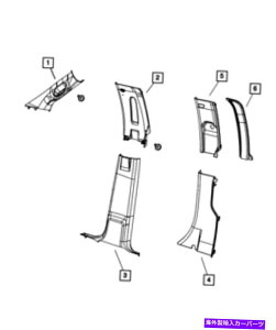 trim panel �{����Mopar B Pillar�㕔�g�����p�l���E5NN201X9AA Genuine Mopar B Pillar Upper Trim Panel Right 5NN201X9AA�y���s�A���i�z