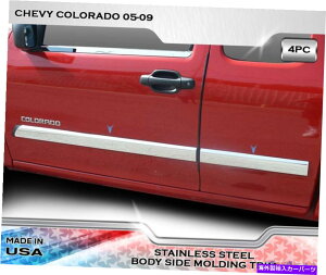 trim panel XeX|3.25 "BSMANZgg4PC -Chevy Colorado Crew Cab 05-09 Stainless Steel 3.25" BSM Accent Trim 4PC - Chevy Colorado Crew Cab 05-09