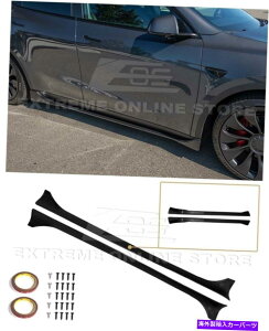 trim panel EOŜ鍕gbNX^CTChXJ[geXfY 20AbṽbJ[pl EOS Glossy Black Track Style Side Skirts Rocker Panel For Tesla Model Y 20-Up