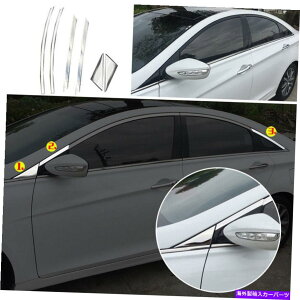 trim panel 2011-2014�q�����_�C�\�i�^�̃N�����X�`�[���t�����g���A�g���C�A���O���p�l���E�B���h�E�g���� Chrome Steel Front Rear Triangle Panel Window Trim For 2011-2014 Hyundai Sonata�y���s�A���i�z