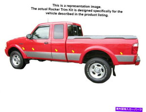 trim panel QAA TH33321�X�e�����X�X�`�[�����b�J�[�p�l���g����1993-2012�����W���[������10 PC�Z�b�g QAA TH33321 Stainless Steel Rocker Panel Trim 10 Pc Set For 1993-2012 Ranger�y���s�A���i�z