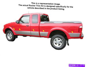 trim panel QAA TH33329�X�e�����X�X�`�[�����b�J�[�p�l���g����1993-2012�����W���[����10 PC�Z�b�g QAA TH33329 Stainless Steel Rocker Panel Trim 10 Pc Set For 1993-2012 Ranger�y���s�A���i�z