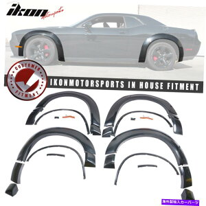 trim panel �t�B�b�g15-22�_�b�W�`�������W���[�w���L���b�g���f���t�F���_�[�t���A�f�[�����X�^�C�����h�� Fits 15-22 Dodge Challenger Hellcat Models Fender Flares Demon Style Unpainted