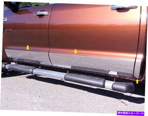 trim panel ステンレススチールロッカーパネルトリム6PCフィット2014-2020トヨタツンドラ Stainless Steel Rocker Panel Trim 6Pc Fits 2014-2020 Toyota Tundra