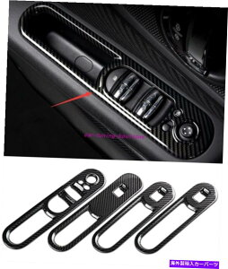 trim panel ~jN[p[Jg[}F60 17-20p̎ۂ̃J[{t@Co[EBhEXCb`plJo[ Real Carbon fiber Window Switch Panel Cover For Mini Cooper Countryman F60 17-20
