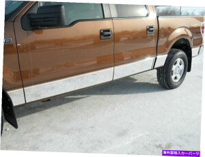 trim panel ステンレスロッカーパネルトリム12 PCフィット2009-2014 FORD F-150クルーキャブ6.5 'ベッド Stainless Rocker Panel Trim 12 Pc Fits 2009-2014 Ford F-150 Crew Cab 6.5' Bed