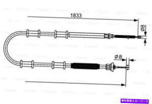 Brake Cable �{�b�V���p�[�L���O�u���[�L�P�[�u���t�B�b�g�t�B�A�b�g�I�y�����H�N�\�[���h�u��MPV�R���{�c�A�[522107 BOSCH Parking Brake Cable Fits FIAT OPEL VAUXHALL Doblo Mpv Combo Tour 522107