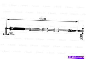 Brake Cable �{�b�V���p�[�L���O�u���[�L�P�[�u���t�B�b�g�A���t�@�����I�t�B�A�b�g�A�o�[�X�~�g�G�{���@��50519020 BOSCH Parking Brake Cable Fits ALFA ROMEO FIAT ABARTH Mito Evo Van 50519020
