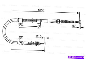 Brake Cable {bVp[LOu[LP[utBbgI[grALY10tBAbgp_`A1980-2004 BOSCH Parking Brake Cable Fits AUTOBIANCHI Y10 FIAT Panda LANCIA 1980-2004