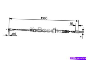 Brake Cable �{�b�V���p�[�L���O�u���[�L�P�[�u���t�B�b�g�����Z�f�X�X�v�����^�[VW LT 28-35 II 28-46 95- BOSCH Parking Brake Cable Fits MERCEDES Sprinter VW Lt 28-35 II 28-46 95-�y���s�A���i�z
