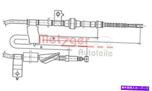 Brake Cable Honda Civic v Coupe Saloon 47510-SR3-933�p���b�c�K�[�p�[�L���O�u���[�L�P�[�u���f�B�X�N METZGER Parking Brake Cable Disc For HONDA Civic V Coupe Saloon 47510-SR3-933�y���s�A���i�z