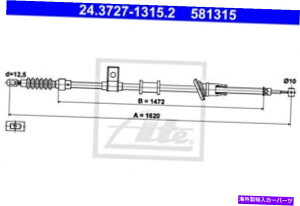 Brake Cable �{���{S40 I V40 30884537�p�̃p�[�L���O�u���[�L�P�[�u����H�ׂ܂��� ATE Parking Brake Cable For VOLVO S40 I V40 30884537