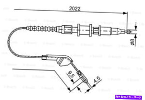 Brake Cable ボッシュパーキングブレーキケーブルフィットオペルベクトラセダンvauxhall cavalier 1988-1995 BOSCH Parking Brake Cable Fits OPEL Vectra Sedan VAUXHALL Cavalier 1988-1995