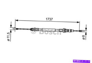 Brake Cable �{�b�V���p�[�L���O�u���[�L�P�[�u���͓��Y�o�X�I�y�����m�[�}�X�^�[Vauxhall 1998-�ɓK�����܂� BOSCH Parking Brake Cable Fits NISSAN Bus OPEL RENAULT Master VAUXHALL 1998-�y���s�A���i�z