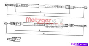 Brake Cable Renault Espace III 96-02 6025370922�̃��b�c�K�[�p�[�L���O�u���[�L�P�[�u���f�B�X�N METZGER Parking Brake Cable Disc For RENAULT Espace III 96-02 6025370922