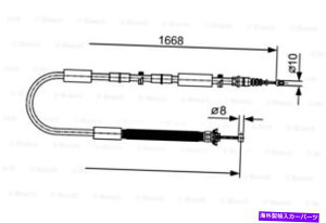Brake Cable �{�b�V���p�[�L���O�u���[�L�P�[�u���t�B�b�g�t�B�A�b�g�u���{�[���g���X�e�B���n�b�`�o�b�N���S��2001- BOSCH Parking Brake Cable Fits FIAT Bravo Ritmo Stilo Hatchback Wagon 2001-�y���s�A���i�z