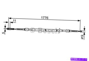 Brake Cable �{�b�V���p�[�L���O�u���[�L�P�[�u���t�B�b�g�A�E�f�BA8 4D8 4D2 S8�Z�_��1994-2002 1987482126 BOSCH Parking Brake Cable Fits AUDI A8 4D8 4D2 S8 Sedan 1994-2002 1987482126�y���s�A���i�z