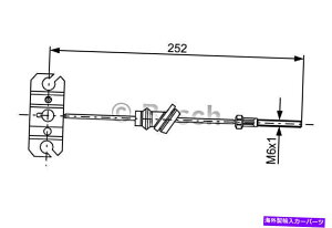 Brake Cable �}�c�_�̃{�b�V���p�[�L���O�u���[�L�P�[�u��323 F VI S 626 III V MX-6 87-05 1987477503 BOSCH Parking Brake Cable For MAZDA 323 F VI S 626 III V Mx-6 87-05 1987477503�y���s�A���i�z