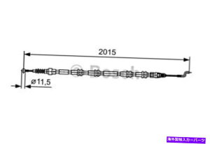 Brake Cable Bosch Parking Brake Cable Fits VW Multivan T5 Transporter Caravelle MPV 2003- BOSCH Parking Brake Cable Fits VW Multivan T5 Transporter Caravelle MPV 2003-�y���s�A���i�z