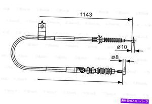 Brake Cable �{�b�V���p�[�L���O�u���[�L�P�[�u���t�B�b�g�}�c�_MX-5�J�u���I1998-2005 1987482056 BOSCH Parking Brake Cable Fits MAZDA Mx-5 Cabrio 1998-2005 1987482056