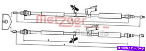 Brake Cable �t�H�[�h�t�H�[�J�XC-Max II�R���o�[�`�u���T���[��1525804�̃��b�c�K�[�p�[�L���O�u���[�L�P�[�u���P�[�u�� METZGER Parking Brake Cable For FORD Focus C-Max II Convertible Saloon 1525804�y���s�A���i�z
