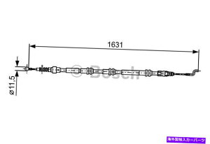 Brake Cable Bosch Parking Brake Cable Fits VW Multivan T5 Transporter Caravelle MPV 2009- BOSCH Parking Brake Cable Fits VW Multivan T5 Transporter Caravelle MPV 2009-�y���s�A���i�z