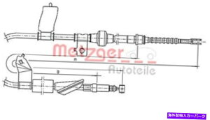 Brake Cable Honda Civic v Coupe Saloon 47560-SR3-933�p���b�c�K�[�p�[�L���O�u���[�L�P�[�u���f�B�X�N METZGER Parking Brake Cable Disc For HONDA Civic V Coupe Saloon 47560-SR3-933�y���s�A���i�z