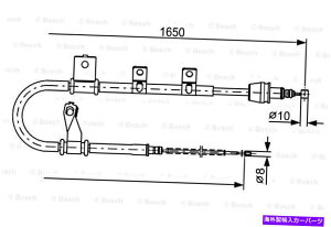 Brake Cable VW Transporter T3 84-92 1987482217�p�{�b�V���p�[�L���O�u���[�L�P�[�u�� BOSCH Parking Brake Cable For VW Transporter T3 84-92 1987482217�y���s�A���i�z