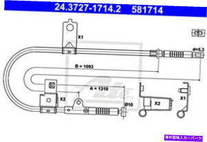 Brake Cable Y}CNII 36530-4F400p̃p[LOu[LP[uHׂ܂ ATE Parking Brake Cable For NISSAN Micra II 36530-4F400