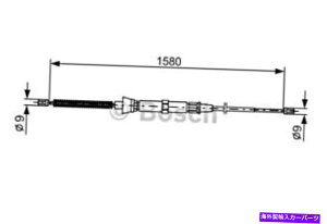 Brake Cable �{�b�V���p�[�L���O�u���[�L�P�[�u���t�B�b�g�V�[�g�R���h�o�C�r�U�V���R�_�t�@�r�AVW�|��1999- BOSCH Parking Brake Cable Fits SEAT Cordoba Ibiza SKODA Fabia VW Polo 1999-�y���s�A���i�z