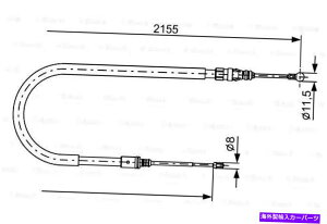 Brake Cable �{�b�V���p�[�L���O�u���[�L�P�[�u���t�B�b�g�v�W���[407�N�[�y�Z�_�����S��2004- BOSCH Parking Brake Cable Fits PEUGEOT 407 Coupe Sedan Wagon 2004-�y���s�A���i�z