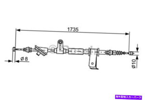Brake Cable �{�b�V���p�[�L���O�u���[�L�P�[�u���t�B�b�g�A���t�@�����I159 939�Z�_�����S��2005-2011 BOSCH Parking Brake Cable Fits ALFA ROMEO 159 939 Sedan Wagon 2005-2011�y���s�A���i�z