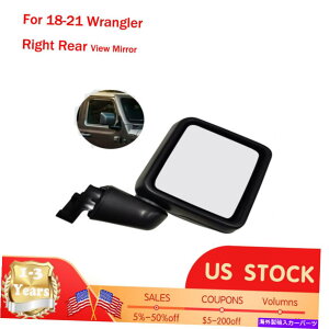 US~[ 2018-2021̏q̌iF̌iF~[ubNW[vO[JLOfBG[^[ Passenger Side View Door Mirror Black For 2018-2021 Jeep Wrangler JL Gladiator
