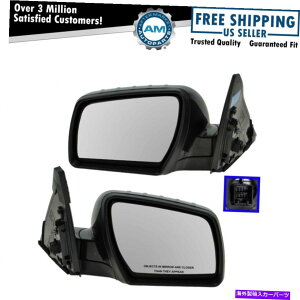 US�~���[ �T�C�h�r���[�~���[�p���[�X���[�Y�ȍ��������E�y�A�Z�b�g�̍� Side View Mirrors Power Smooth Black Left & Right Pair Set for Soul�y���s�A���i�z