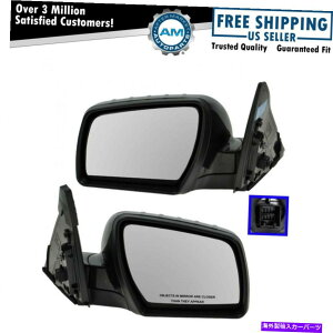 US�~���[ �T�C�h�r���[�~���[�p���[�X���[�Y�ȍ��������E�y�A�Z�b�g�̍� Side View Mirrors Power Smooth Black Left & Right Pair Set for Soul�y���s�A���i�z