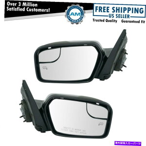 US~[ ~[p[܂胉vSX|bgoubNPTMyAtH[h Mirror Power Heat Puddle Lamp Blind Spot Detection Gloss Black PTM Pair for Ford