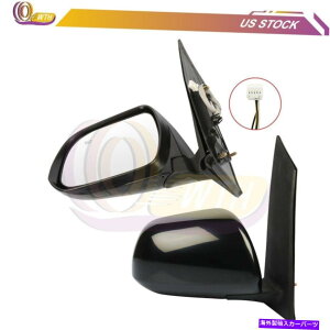 US~[ 2011-2012̃yAp[MTCh~[g^VGiubNX[YtH[h Pair Power Heated Side Mirrors For 2011-2012 Toyota Sienna Black Smooth Fold