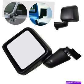 USミラー 左ドライバーサイドリアビューミラーブラック2018-21ジープラングラーJL 68281891AE Left Driver Side Rear View Mirror Black For 2018-21 Jeep Wrangler JL 68281891AE