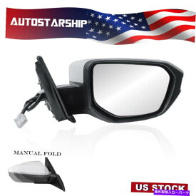 USミラー 1x右側ミラーフィット2016-19ホンダシビックEX-Lパワーヒーパー5ワイヤーホワイト 1X Right Side Mirror Fit 2016-19 HONDA CIVIC EX EX-L Power Heated 5wire WHITE