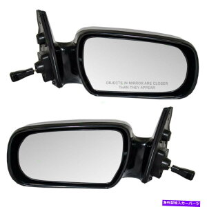 US~[ VyAZbg}jA[gTChr[~[KXnEWO87-91g^J New Pair Set Manual Remote Side View Mirror Glass Housing for 87-91 Toyota Camry