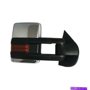 US�~���[ �V������q/�E�p���[�A���o�[�V�O�i��Tow Mirror Chevy/GMC 2007-2013 New Passenger/Right Power Amber Signal Tow Mirror Chrome for Chevy/GMC 2007-2013