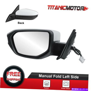 US~[ 2016-2019̃hCo[TCh}jA܂肽ݐ܂肽݋ Driver Side Manual Folding Power Heated Mirror For 2016-2019 Honda Civic 5 Wire