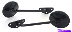 US~[ 67-72V{[gbNhCo[ƏqTChr[ubNEhhA~[Ƙr 67-72 Chevy Truck Driver & Passenger Side View Black Round Door Mirrors & Arms