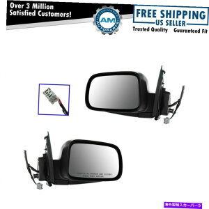 US~[ p[MꂽeNX`ubN~[EyA02-06z_CR-V CRV Power Heated Textured Black Mirror Left Right PAIR for 02-06 Honda CR-V CRV