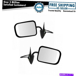 US~[ p[ubN~[yAZbgERHƍLH94-97_bWsbNAbvgbN Power Black Mirrors Pair Set Right RH & Left LH for 94-97 Dodge Pickup Truck Ram