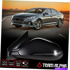US�~���[ 2018-2019�\�i�^[���h���C�o�[��] OE�X�^�C���̃p���[+���M+BSD+�V�O�i���~���[ Fits 2018-2019 Sonata [Left Driver Side] OE Style Power+Heated+BSD+Signal Mirror�y���s�A���i�z