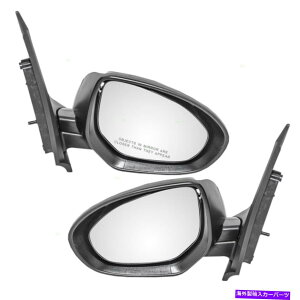 USミラー 新しいペアセットパワーサイドビューミラーガラスハウジングアセンブリ11-14マツダ2マツダ2 New Pair Set Power Side View Mirror Glass Housing Assembly 11-14 Mazda 2 Mazda2