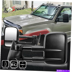 US~[ 88-02 GMT400 c/k̃ubNip[+]A[jTChg[CO~[ Black (POWERED ADJUST+TELESCOPIC ARM) Side Towing Mirrors for 88-02 GMT400 C/K