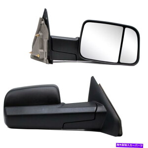 US�~���[ �y�A�������08�_�b�W����2500�}�j���A���t���b�v�A�b�v�g���[���[�s�b�N�A�b�v�g���b�Nlh+rh Pair Towing Mirrors 08 Dodge Ram 2500 Manual Flip-Up Trailer Pickup Truck LH+RH�y���s�A���i�z